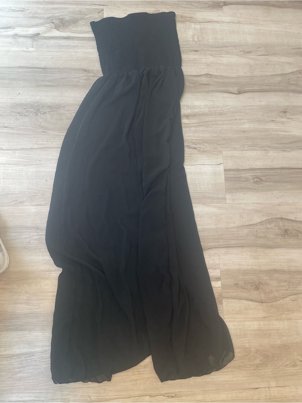 Black Strapless swim cover up